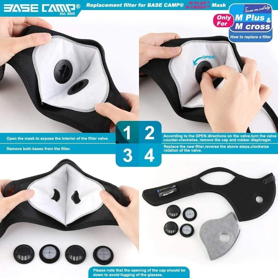 BASE CAMP N99 Activated Carbon Replacement Filters 6 Count (Pack of 1) - Image 2 of 4