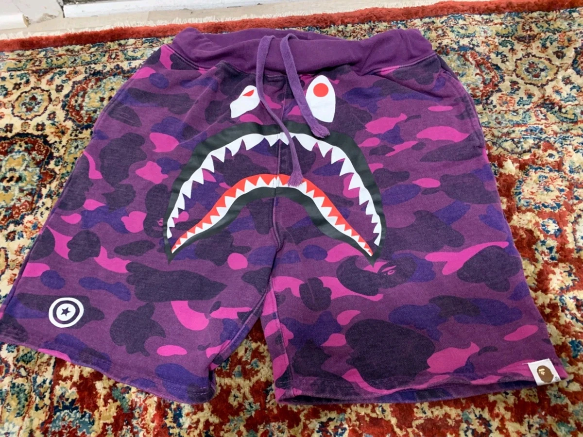 A Bathing Ape Purple Cotton Shorts for Men for sale | eBay