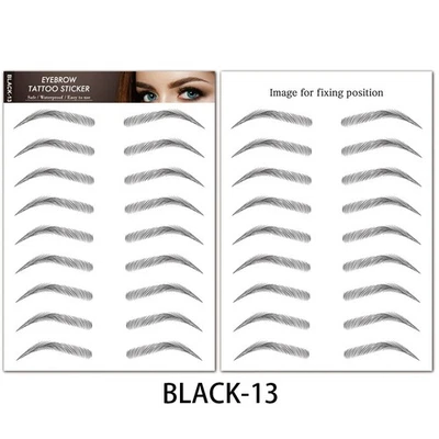 Waterproof Eyebrow Tattoo Stickers 6D Simulation Lightweight Skin Friendly - Image 1 of 4