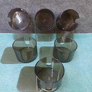 (6) Six Cup Holders - Jumbo Plastic Slide Under With Cutout for Poker Tables
