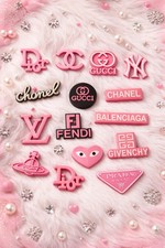 Image of 15x Fashionable Luxury Jibbitz Style Crocs & Clog Charms * BARGAIN * UK SELLER *
