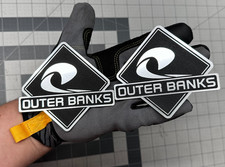2pc Outer Fender Banks Big Wave Engraved Car Emblem Badge Multicolor Sport.