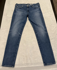 AG Adriano Goldschmied AG-ED Denim Women  s Super Skinny Ankle Jeans Blue