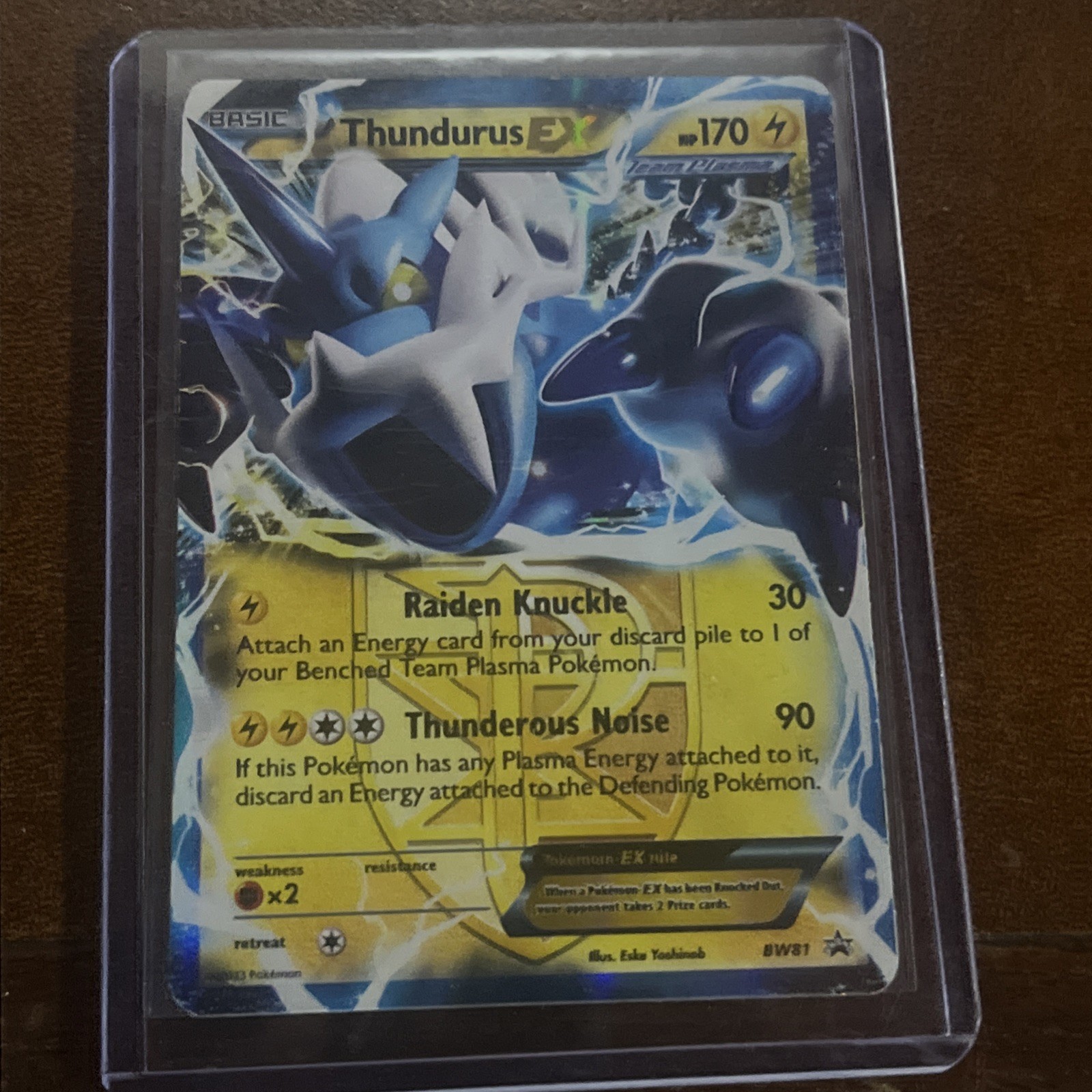 Thundurus EX BW81 Pokemon BW Black Star Promos Promo Heavily Played HP 1