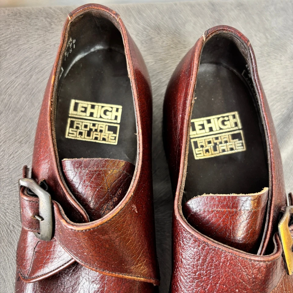 Zapatos de vestir mocasines Lehigh Goodyear suela a prueba de aceite para hombre marrón punta de seguridad 8E Foto 2 de 4