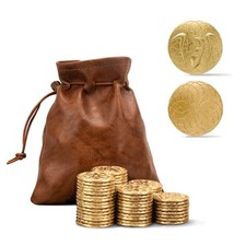Byhoo Fantasy Metal Coins Set with Leather Bag fits Dungeons & Dragons, The