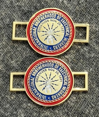 IBEW Boot Charms Lace Tags Electrician Shoe Lace Charm BLUE RED GOLD Trim