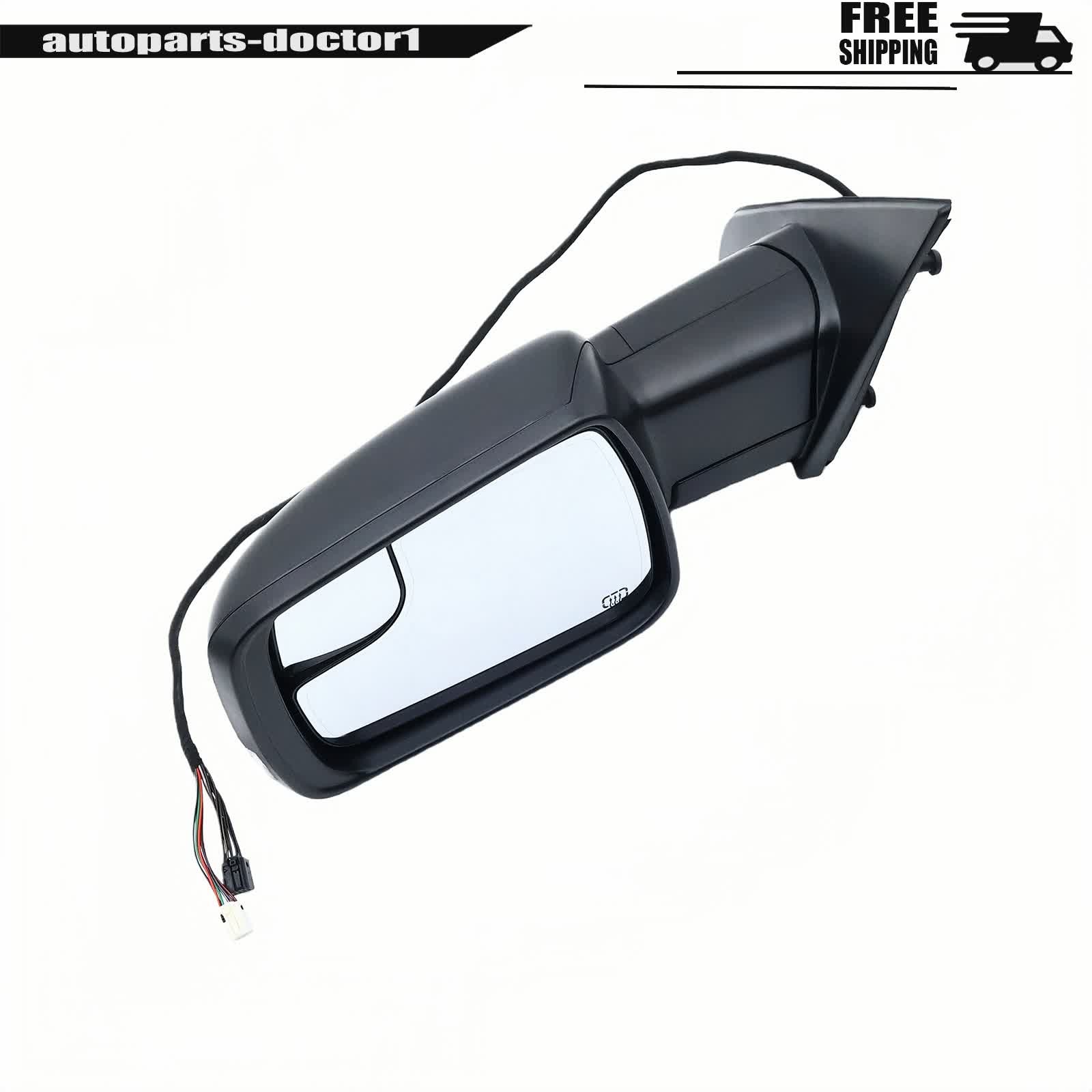 For 2019-2024 Ram 1500 Black Mirrors w/Heated Turn Signal Driver Side 10-Pins thumbnail 15