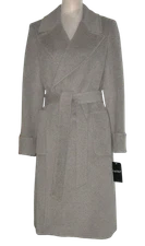 NWT Ralph Lauren Wool CASHMERE Blend Belted NOTCH Collar WRAP Coat 10 MSRP$420