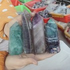 10.5LB 15 Natural Rainbow Fluorite Quartz Crystal Point Tower Polished Healing — photo 9