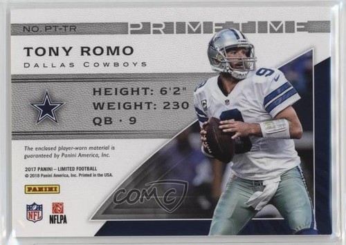 2017 Panini Limited Prime Time Jerseys /50 Tony Romo #PT-TR | eBay
