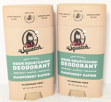 2X,Dr. Squatch Natural Odor Squatching Deodorant 2.65 oz Each RAINFOREST RAPIDS