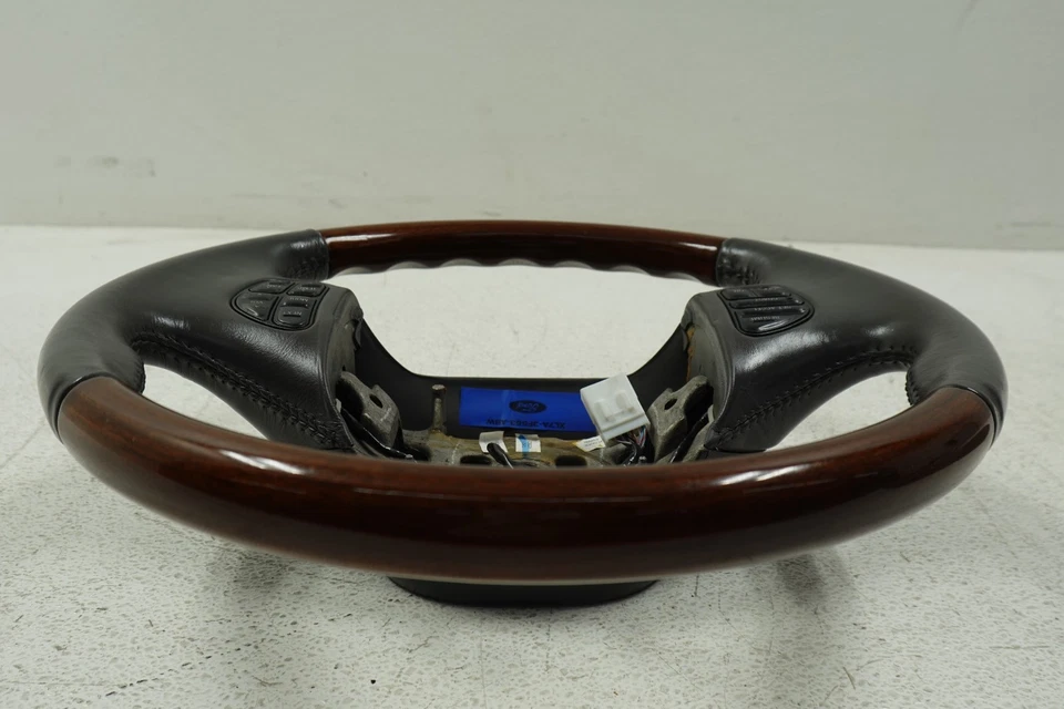 Руль 1998-2007 OEM Lincoln Navigator F250 F350 кожаный деревянный серый W6293 - Изображение 4 из 4