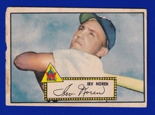IRV NOREN senators 1952 TOPPS #40 FAIR NO CREASES