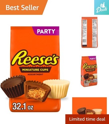 Indulge in Miniatures Assorted Flavored Peanut Butter Cups Party Pack   32.1 oz
