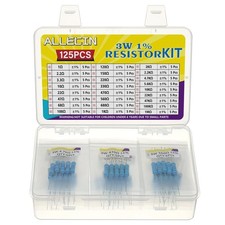 3W Metal Film Resistor Kit from 1 Ohm to 1M Ohm 25 Values 3 Watt 1 Resistors