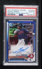 2021 Bowman Chrome Prospect Blue Refractor Misael Urbina PSA 10 GEM MT Auto 1o5e