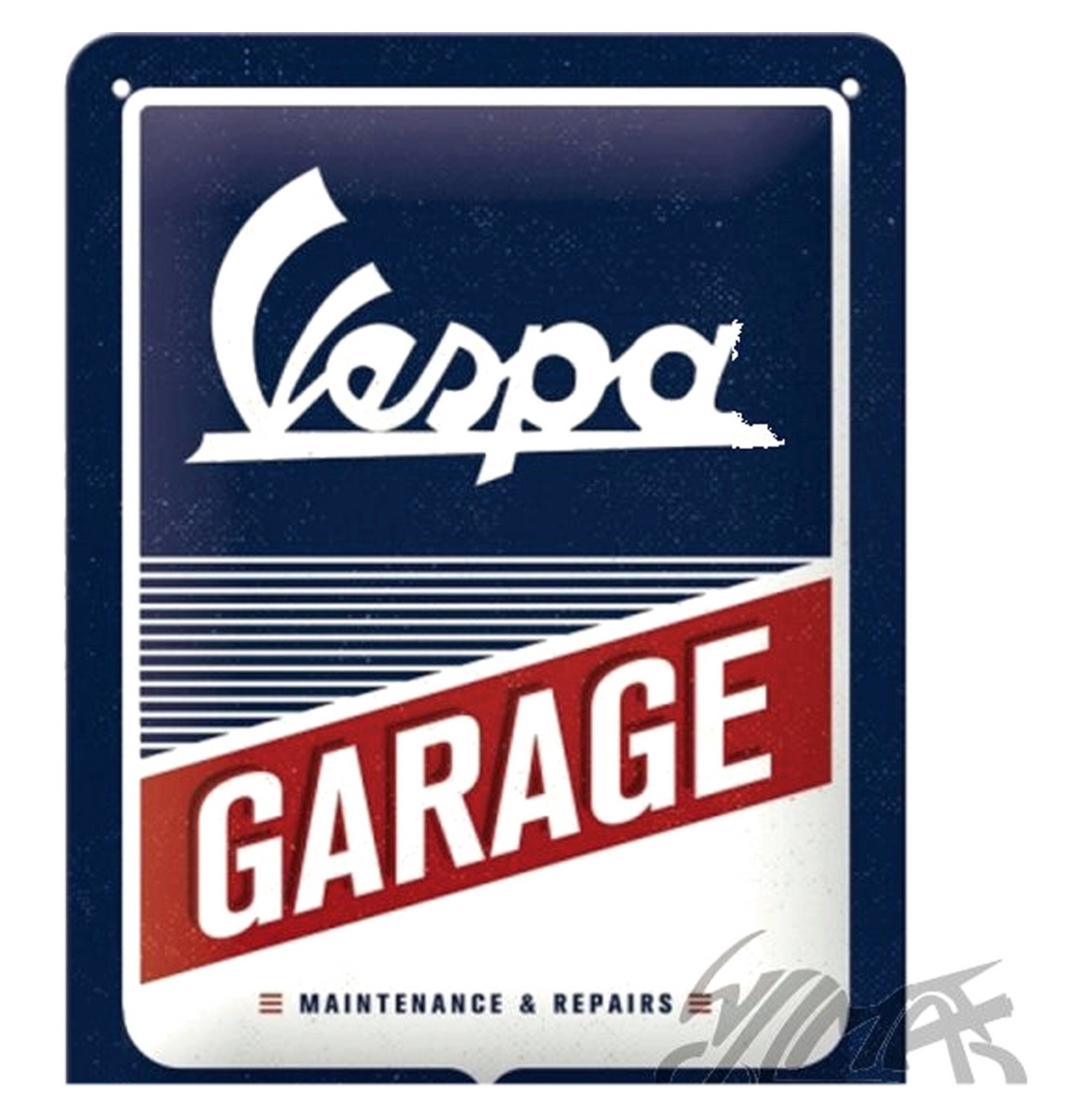 Panneau d'affichage Vespa 15x20 cm en métal vintage pour décoration de garage et atelier rétro