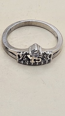 Ring Quinceañera 15 Years Ring .925 Sterling Silver!! Size 7