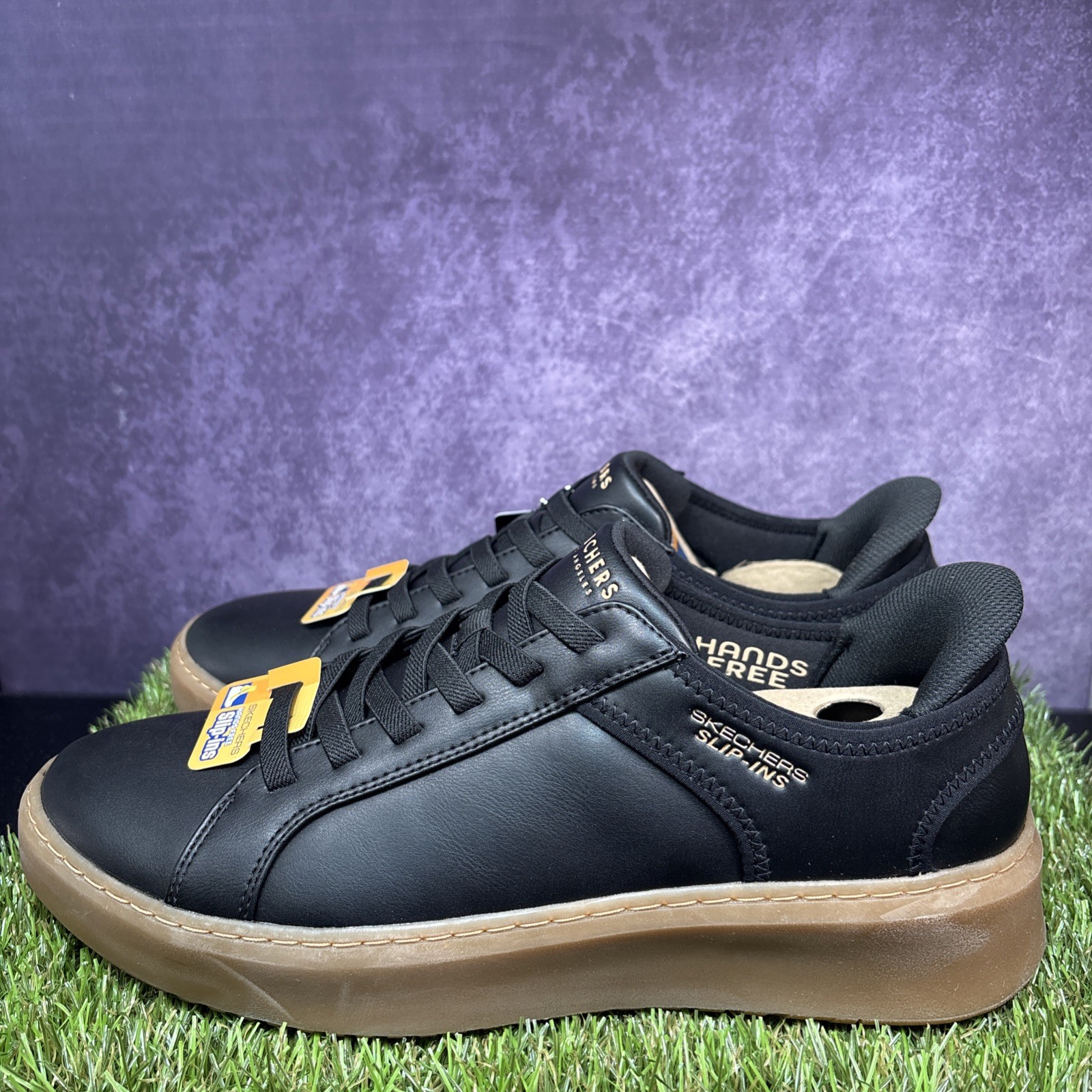 Skechers Mens Casual Trainers Court Break Formal Lace Up Shoes Black Size 10 image 4
