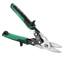 10 Inch Aviation Tin Snips, Right Cut, Cr-Mo Steel Blade, Anti-slip Handle an...
