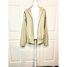 Shelter Mountain Vintage Bomber Jacket Mens Large Tan Colorblock Windbreaker