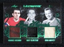2019-20 Leaf Ultimate Rare Materials Green 2/3 Maurice Richard Bert Olmstead 2po