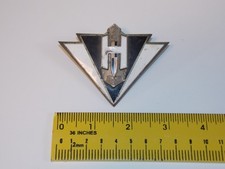 Rare 1930-1933 Hupmobile Model C Automobile Radiator Emblem Brass Car Hood Badge