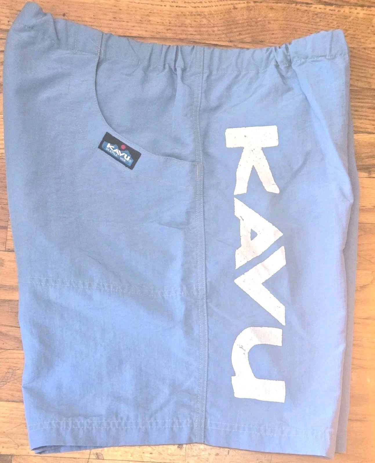 Kavu Big Eddy Shorts Blue Outdoor Size XL Nylon Hiking Outdoor