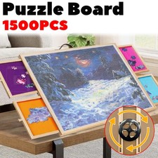 1500PCS Puzzle Table Tilting Adjustable Jigsaw Puzzle Board 4 Drawers 89x68cm