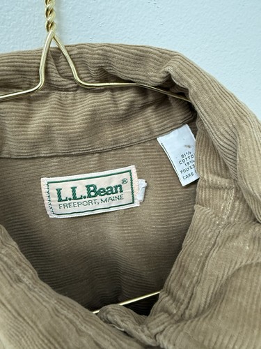 L.L. Bean BrownCorduroy Button-Up Shirt Dress Size 16 Rustic Chic Long (spot) - Picture 2 of 8