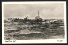 AK Torpilleur Iltis En Mer Agitée, Kriegsmarine