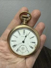 Antique American Waltham Traveler Pocket Watch Serial 16979782 Open Face AS-I