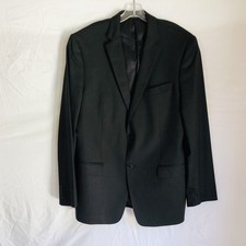 Versace Collection Blazer Mens 52 Black Wool Blend Two Button Formal Jacket Coat