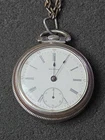P.J. Bartlett Waltham Watch Co. 18 Size 17 Jewell Antique Pocket Watch (Runs)