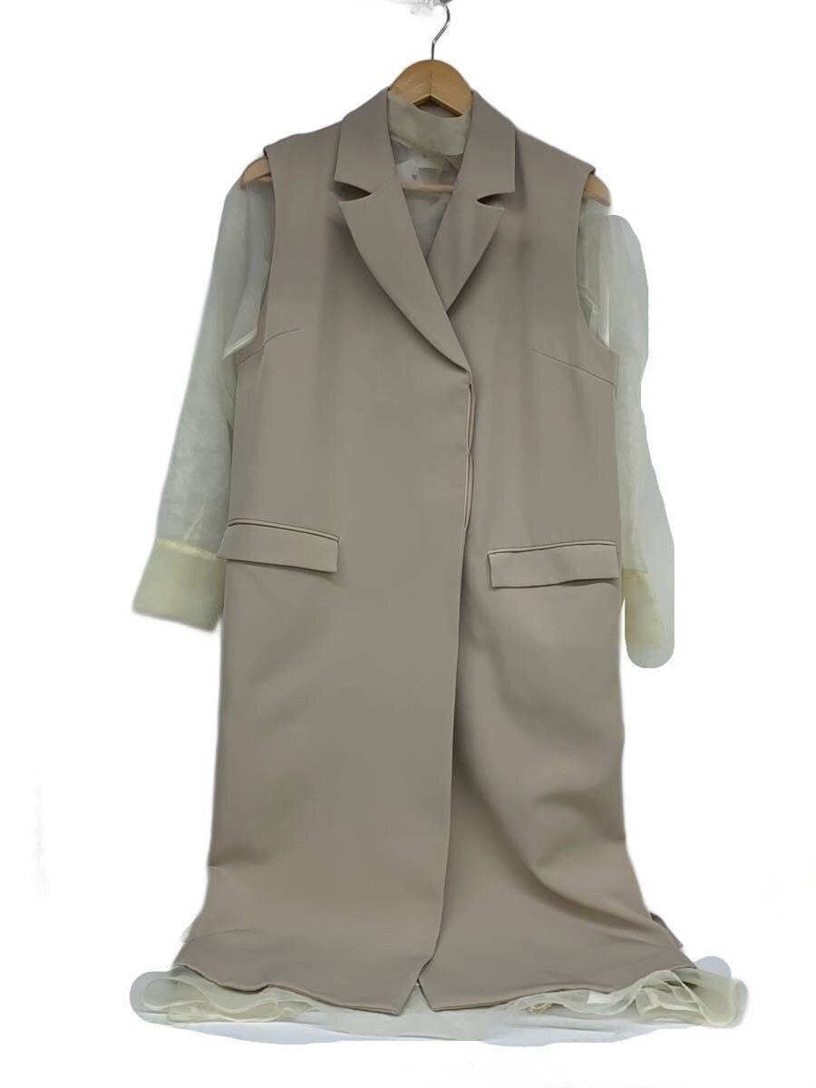 AMERI 2022SS Long Sheer Vest Set Beige S Polyeste… - image 1