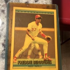 Donruss 1992 Freddie Benavides #573 Autographed Cincinnati Reds Baseball Card