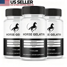 1-3X Horse Gelatin Advanced Male Support Supplement HorseGelatin 60 Capsules, US