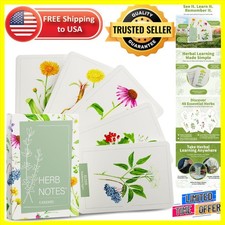 Herb Notes Flash Cards - 48 Educational Plant Learning Cards with Illustrations