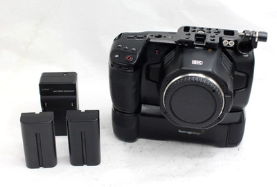 Blackmagic Pocket 6K Camera W/ Booster Grip EF Mount - Good Cond