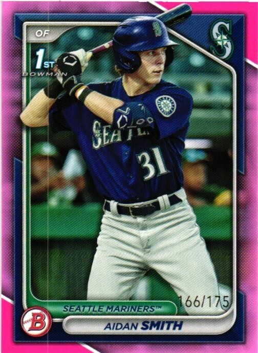 2024 Bowman Aidan Smith Prospects Pink 1st #/175 #BP-45 Mariners