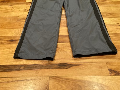 Adidas Track Sweat Pants Gray Black Drawstring Zipper Legs Mens XL Fits 34 x 32 - Picture 9 of 12