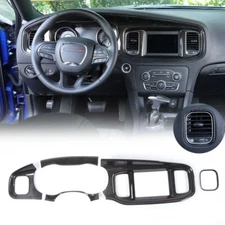💥8.4 inch Console Dashboard Panel Cover Trim for Dodge Charger 15+ Carbon Fiber