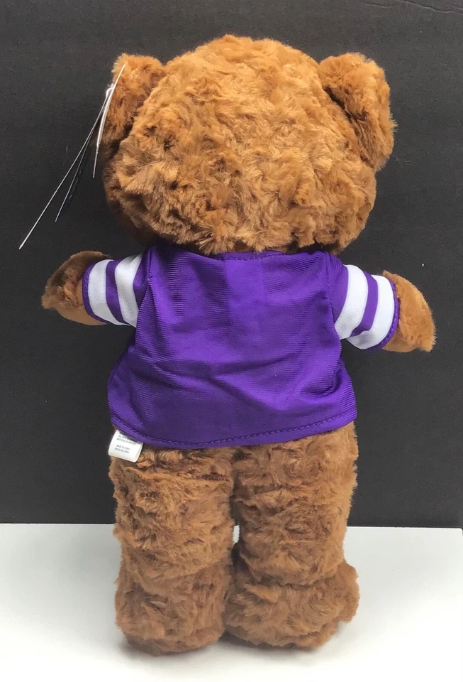 K-State Wildcats NCAA / Oso de peluche de peluche con jersey púrpura / Peluche / NUEVO Foto 3 de 4