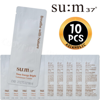 SU:M37 Time Energy Bright Luminous Cream 1ml (10pcs ~ 140pcs) Sample Sum37 New