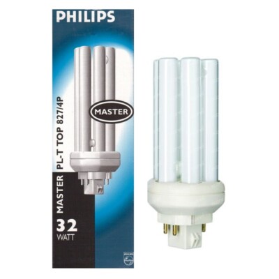 Philips Master 32W 4 Pin PL-T Plug-in Kompaktleuchtstofflampe Warmweiß 2.700k 2...