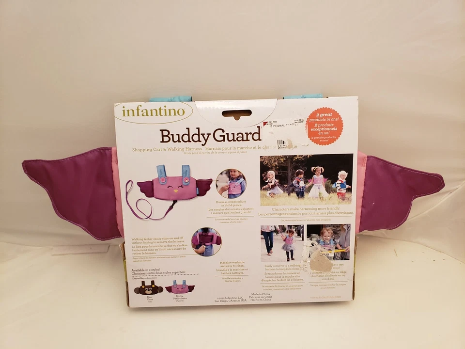 Carro de compras y arnés para caminar Buddy Guard 2 en 1 rosa Birdie para niñas  Foto 2 de 3