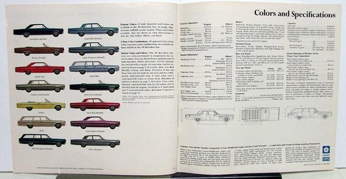 1966 Plymouth Belvedere I II Satellite Original Dealer Sales Brochure Large Orig - Picture 8 of 9