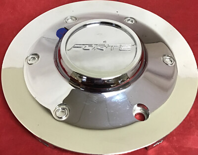ONE USED Forte Wheel Chrome Center Cap W/ 1 BROKE CLIP  #542-2 122236