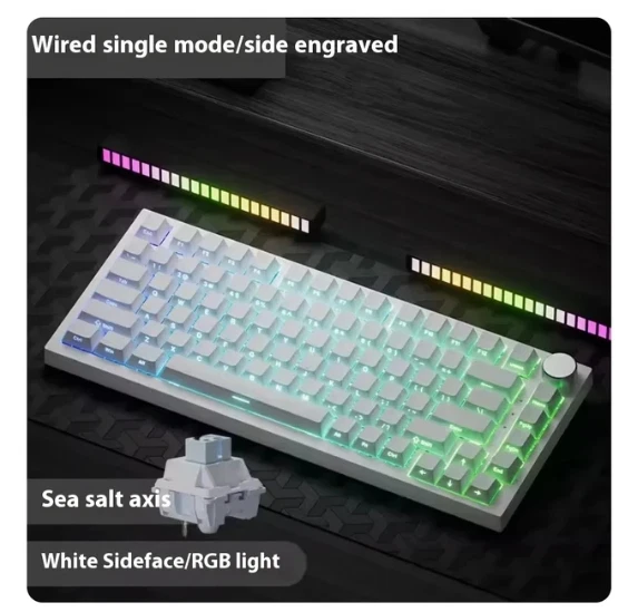 Mechanical Keyboard with TFT Screen Multifunctional Knob Gaming Keyboard Triple Mode Connectivity for Enhanced Performance Mechanical Keyboard with TFT Screen Multifunctional Knob Gaming Keyboard Triple Mode Connectivity for Enhanced Performance